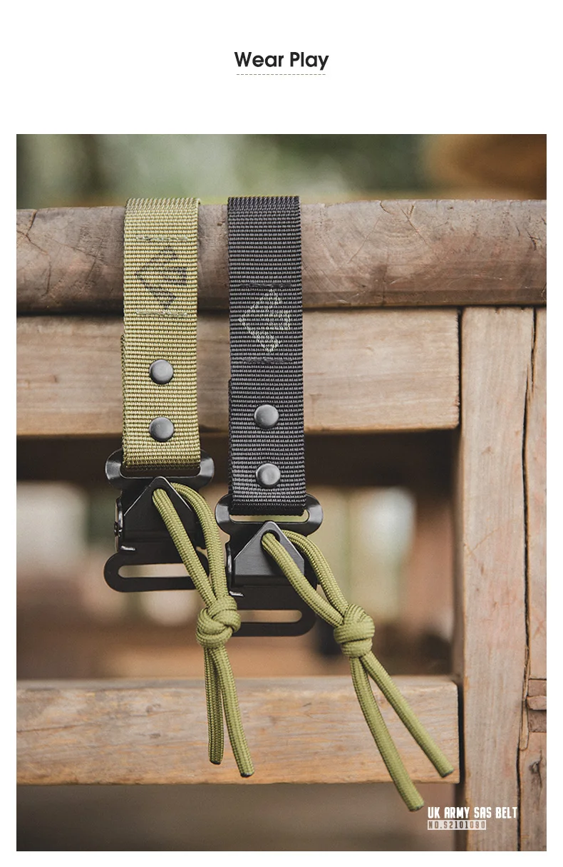 Maden Tactical Belt For Male Quick Release Outdoor Combat Belt Set Men’s Canvas Waistband Multifunctional Strap Vintage
