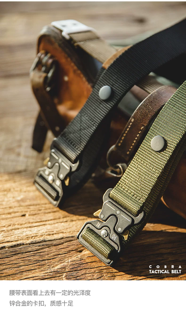 Maden Tactical Belt For Male Quick Release Outdoor Combat Belt Set Men’s Canvas Waistband Multifunctional Strap Vintage