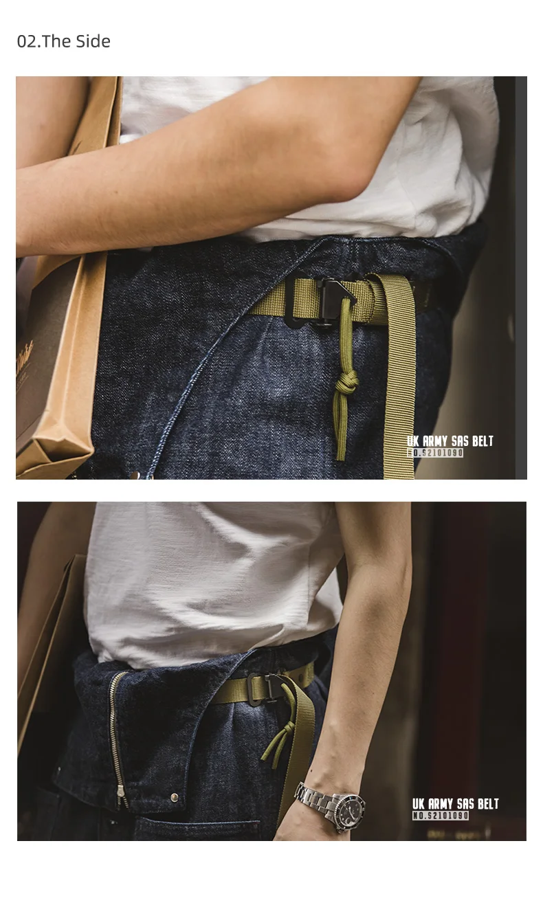 Maden Tactical Belt For Male Quick Release Outdoor Combat Belt Set Men’s Canvas Waistband Multifunctional Strap Vintage