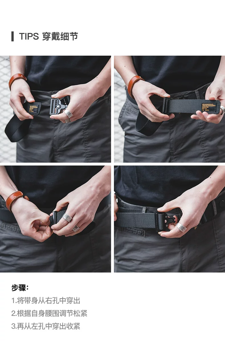Maden Tactical Belt For Male Quick Release Outdoor Combat Belt Set Men’s Canvas Waistband Multifunctional Strap Vintage