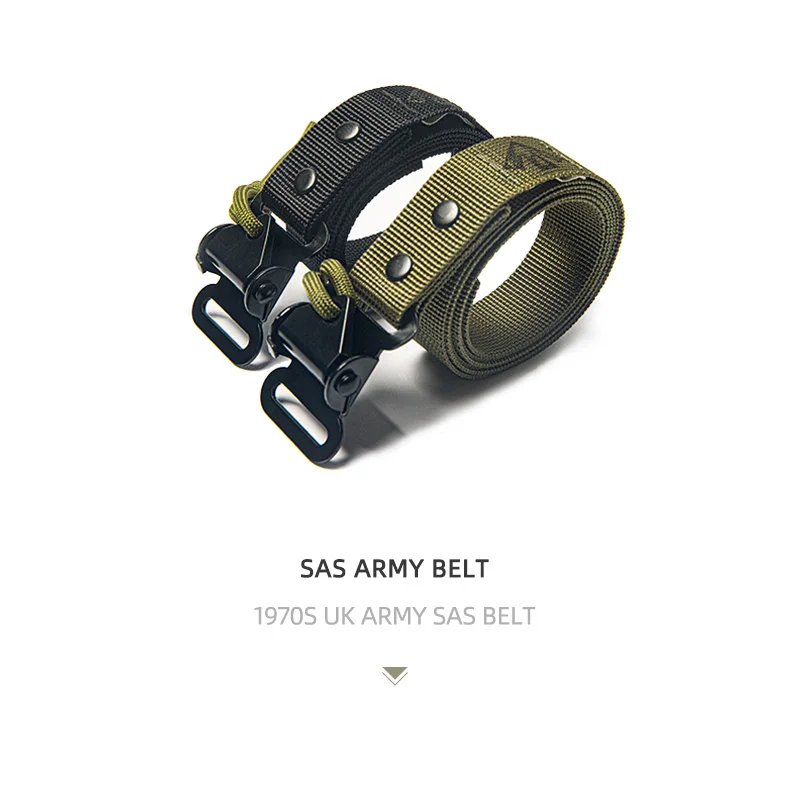 Maden Tactical Belt For Male Quick Release Outdoor Combat Belt Set Men’s Canvas Waistband Multifunctional Strap Vintage