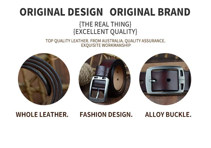 COWATHER cowhide genuine leather belts for men brand Strap male pin buckle vintage jeans belt 100-150 cm long waist 30-52 XF001