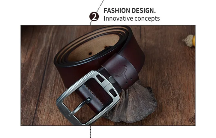 COWATHER cowhide genuine leather belts for men brand Strap male pin buckle vintage jeans belt 100-150 cm long waist 30-52 XF001