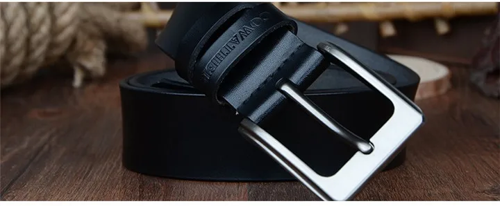 COWATHER cowhide genuine leather belts for men brand Strap male pin buckle vintage jeans belt 100-150 cm long waist 30-52 XF001