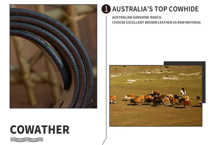 COWATHER cowhide genuine leather belts for men brand Strap male pin buckle vintage jeans belt 100-150 cm long waist 30-52 XF001