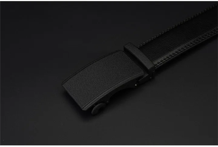 COWATHER Men's Belt Automatic Ratchet Buckle with Cow Genuine Leather Belts for Men luxury brand male strap 110-130cm length