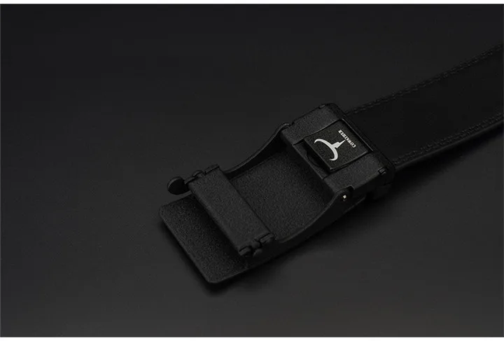 COWATHER Men's Belt Automatic Ratchet Buckle with Cow Genuine Leather Belts for Men luxury brand male strap 110-130cm length