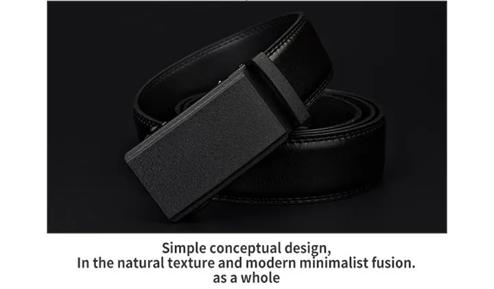 COWATHER Men's Belt Automatic Ratchet Buckle with Cow Genuine Leather Belts for Men luxury brand male strap 110-130cm length