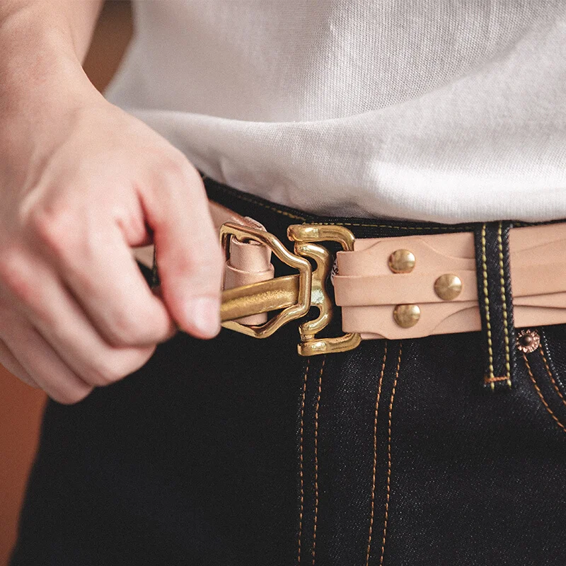 Maden Mens Belts Genuine Leather High Quality Buckle Jeans Cowskin Casual Belts Female Vintage Luxury Brand Designer Waistband