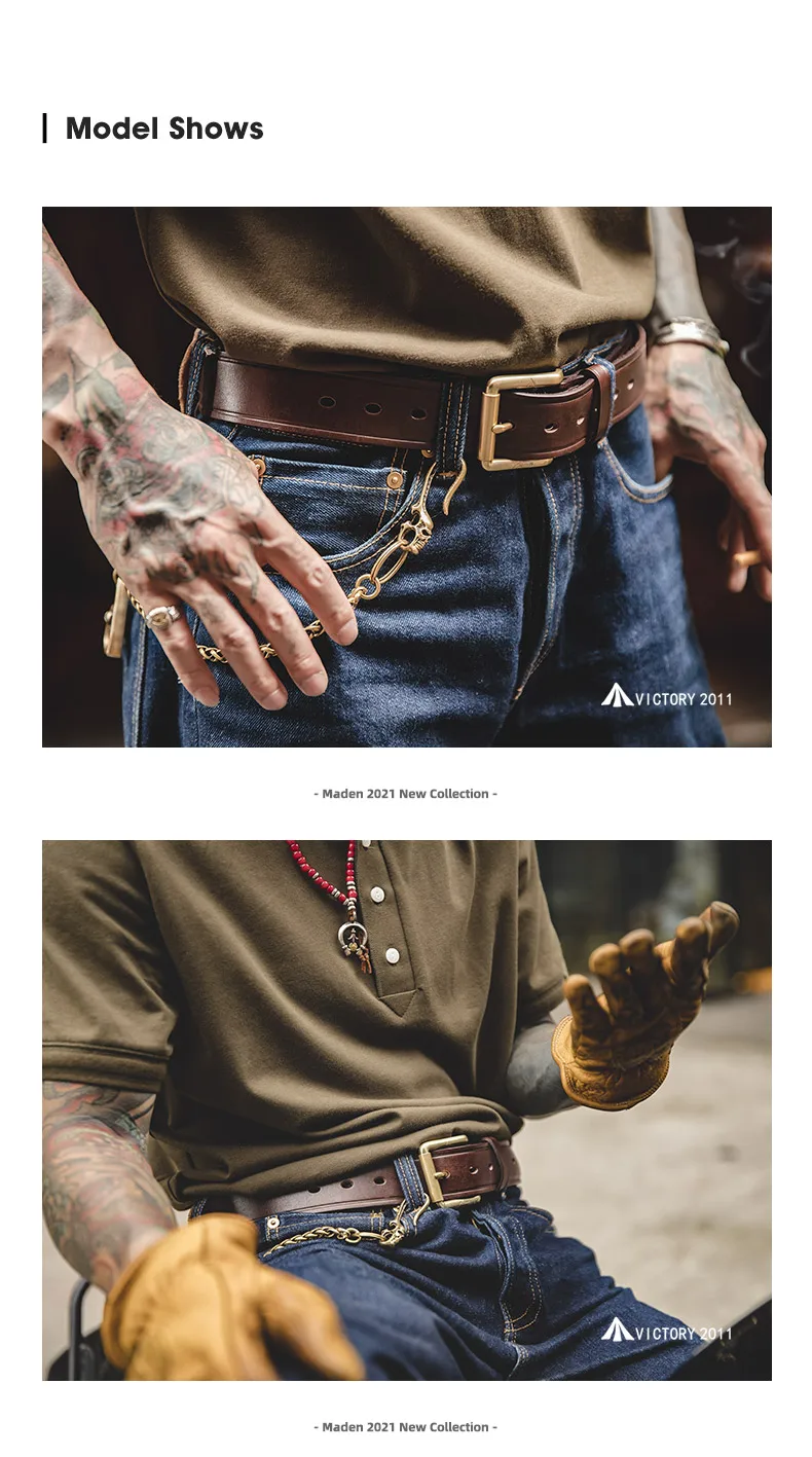 Maden Mens Belts Genuine Leather High Quality Buckle Jeans Cowskin Casual Belts Female Vintage Luxury Brand Designer Waistband