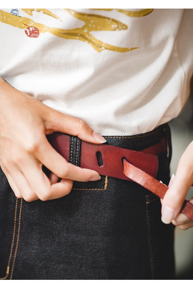 Maden Mens Belts Genuine Leather High Quality Buckle Jeans Cowskin Casual Belts Female Vintage Luxury Brand Designer Waistband