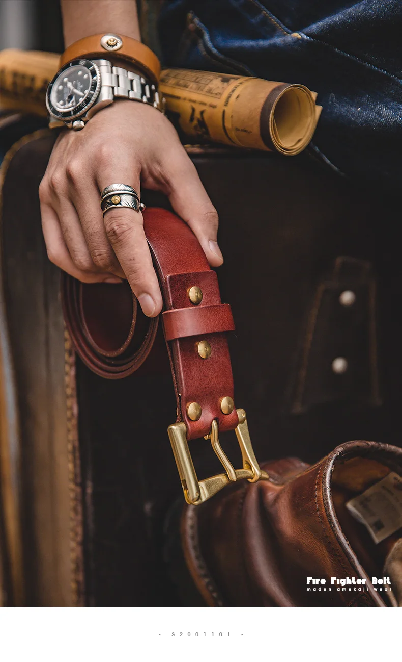 Maden Mens Belts Genuine Leather High Quality Buckle Jeans Cowskin Casual Belts Female Vintage Luxury Brand Designer Waistband