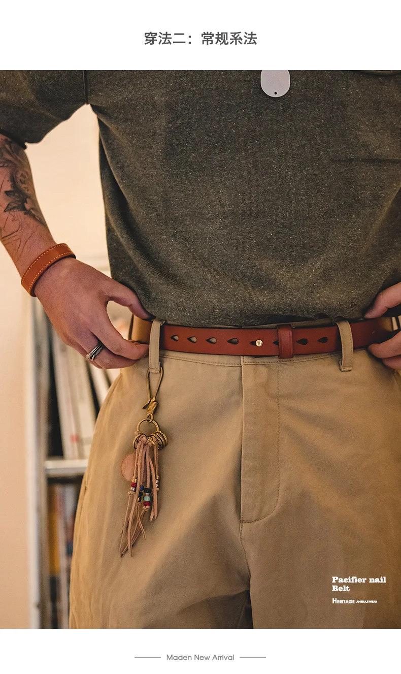 Maden Mens Belts Genuine Leather High Quality Buckle Jeans Cowskin Casual Belts Female Vintage Luxury Brand Designer Waistband