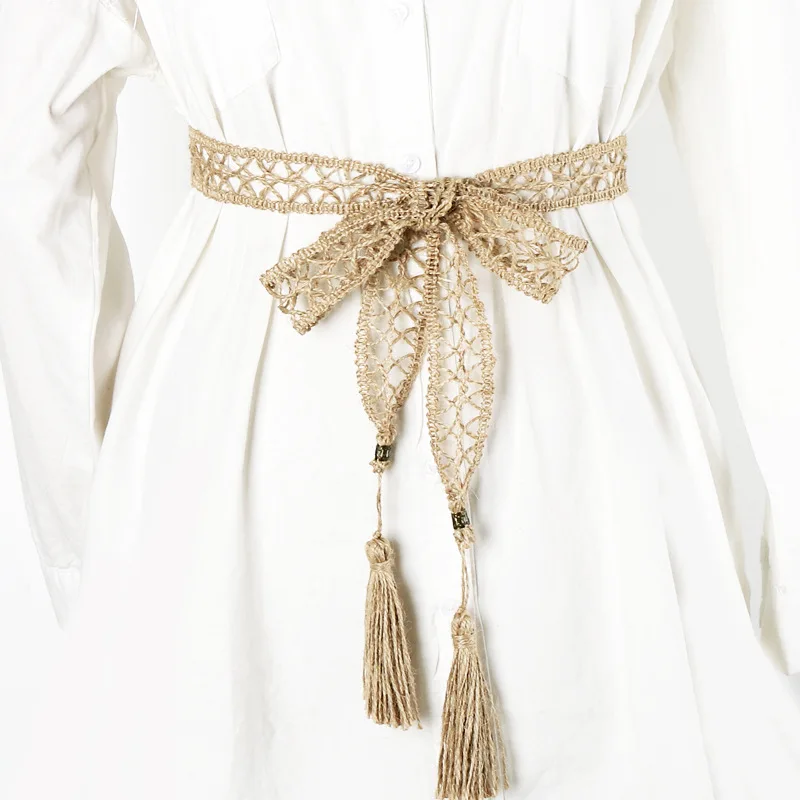 170cm Women Waistband Belt Thin Belt Simple Decoration Tie with Dress Long Waist Rope Knotted Vintage Dresses String Waist Chain