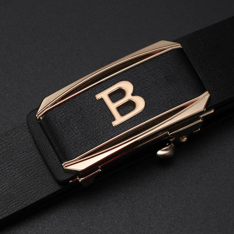 Luxury Famous Brand Fashion B Letter Coffee Belt High Quality Men's Automatic Buckle Casual Classic Black Belt Ceinture Homme