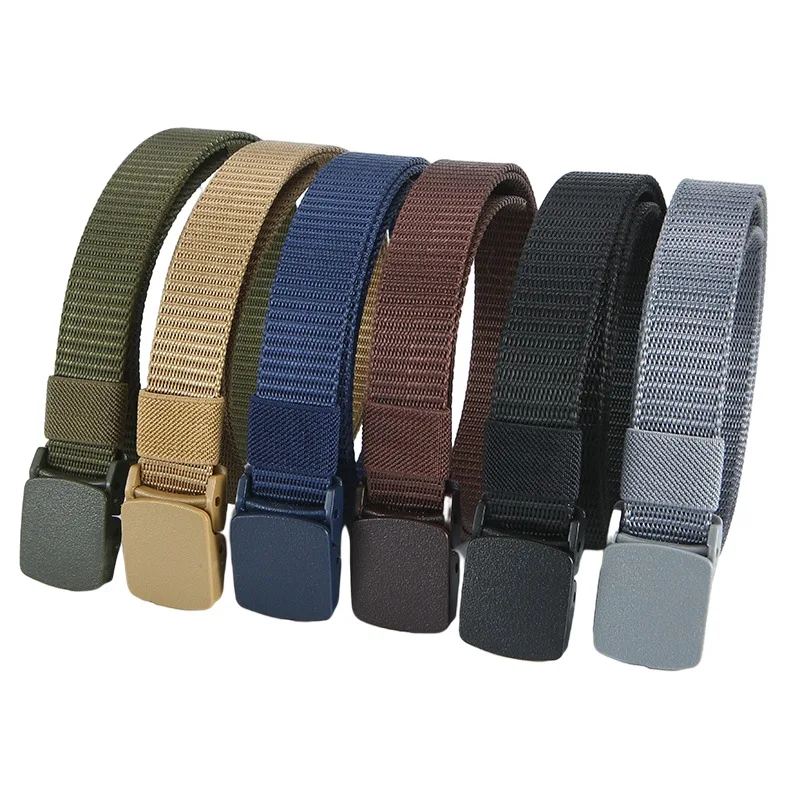 New Kids Belt Military Unisex Automatic Buckle Nylon Belt Outdoor Tactical Canvas-90cm