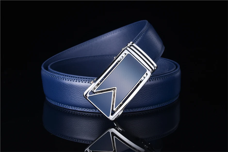 Plyesxale Men Belt 2026 Cowhide Genuine Leather Belts For Men Luxury Automatic Buckle Belts Brown Black Cinturones Hombre B55