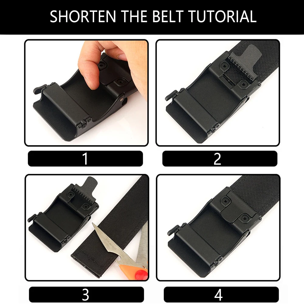 TUSHI New Hard Tactical Belt for Men Metal Automatic Buckle IPSC Gun Belt 1100D Nylon Military Belt Outdoor Sports Girdle Male
