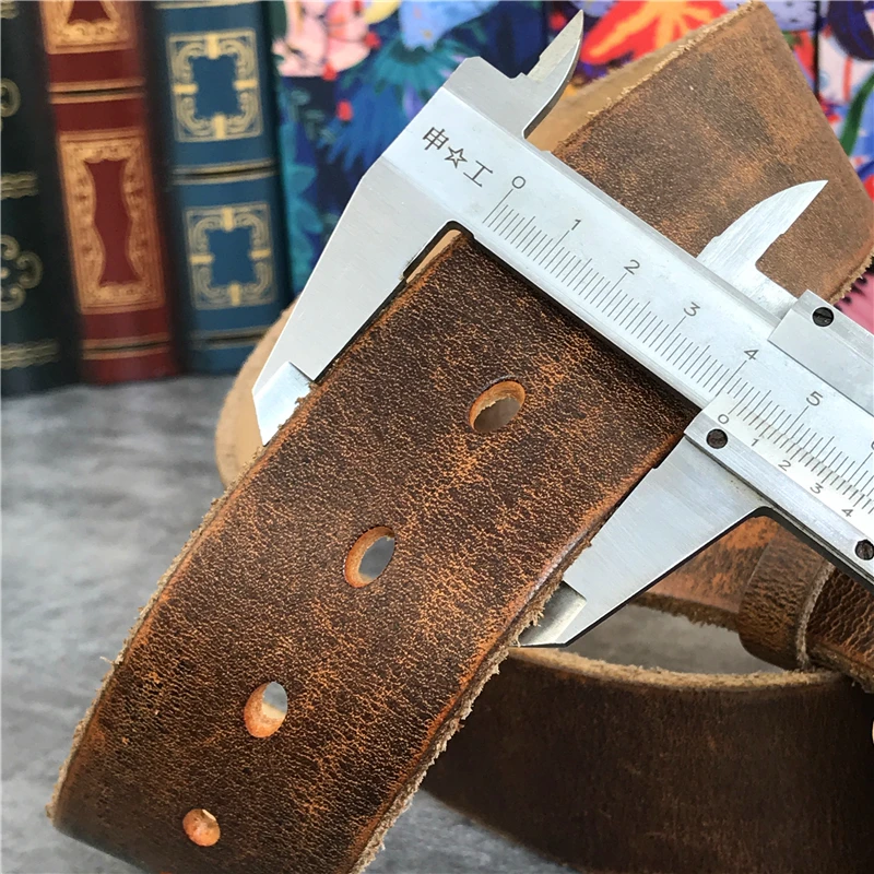 Retro 4.3CM Pin Belt Buckle Luxury Thick Belts Men Leather Vintage Yellow Belt Men Wide Jeans Ceinture Black Waist Belt MBT0019