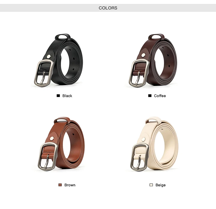 BEAUTODAY Casual Belt Women Cow Leather Gold Square Buckle Waistband Ladies Jeans Dress 2024 Spring Accessories Handmade A91104