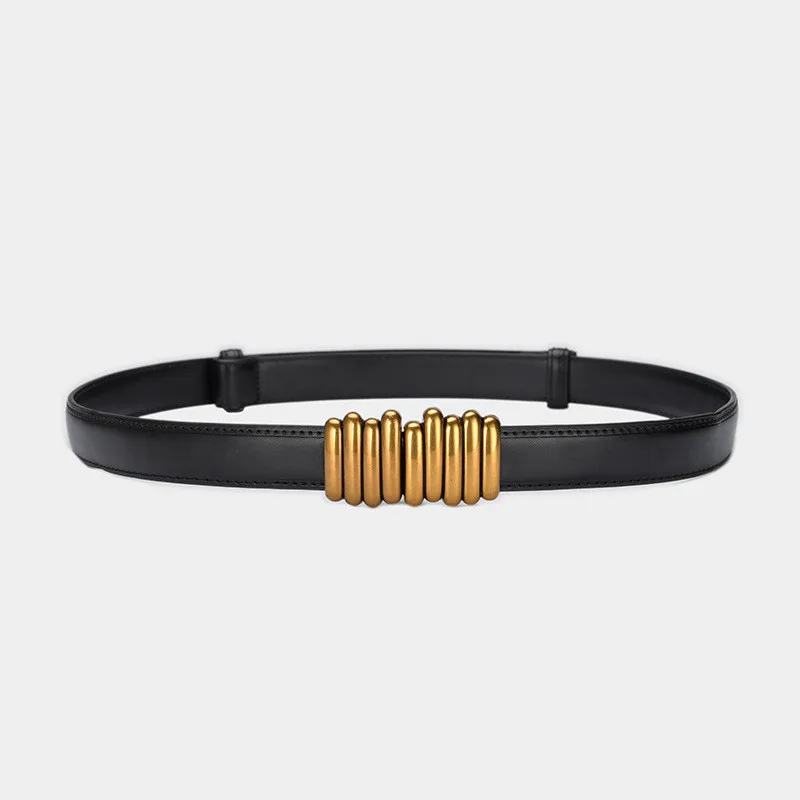 New Ladies Adjustable Genuine Leather Belts Bandwidth Belts Dress Decoration Versatile Designer High Quality Women's Waistband