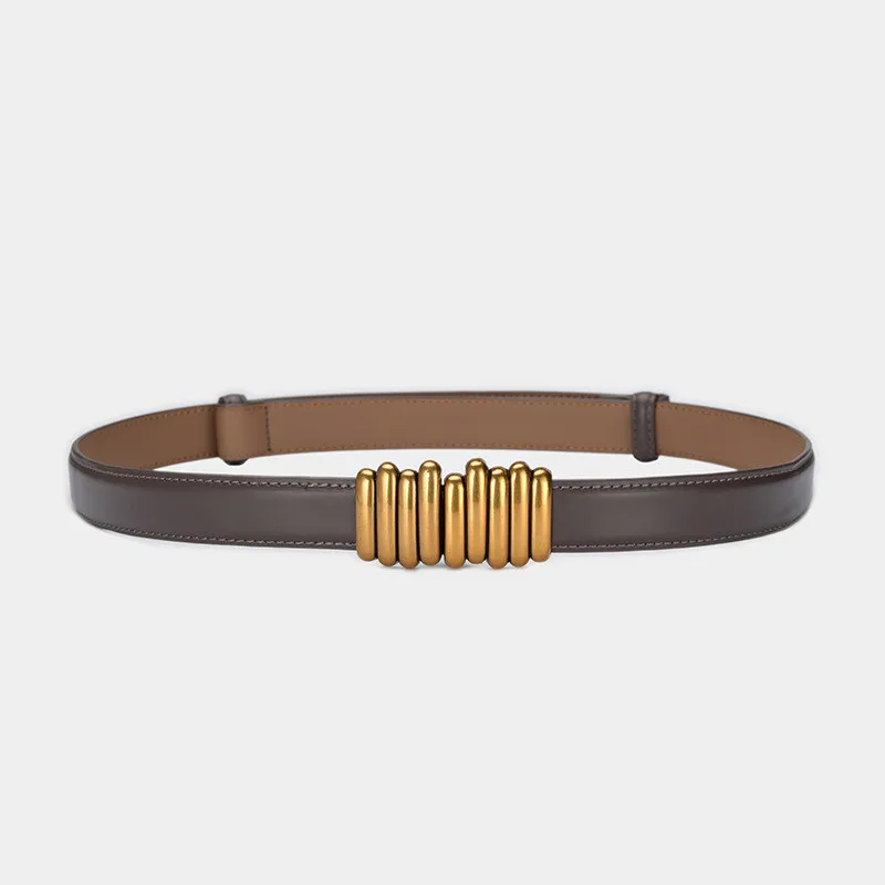 New Ladies Adjustable Genuine Leather Belts Bandwidth Belts Dress Decoration Versatile Designer High Quality Women's Waistband