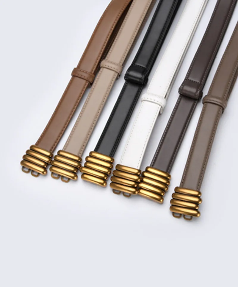New Ladies Adjustable Genuine Leather Belts Bandwidth Belts Dress Decoration Versatile Designer High Quality Women's Waistband