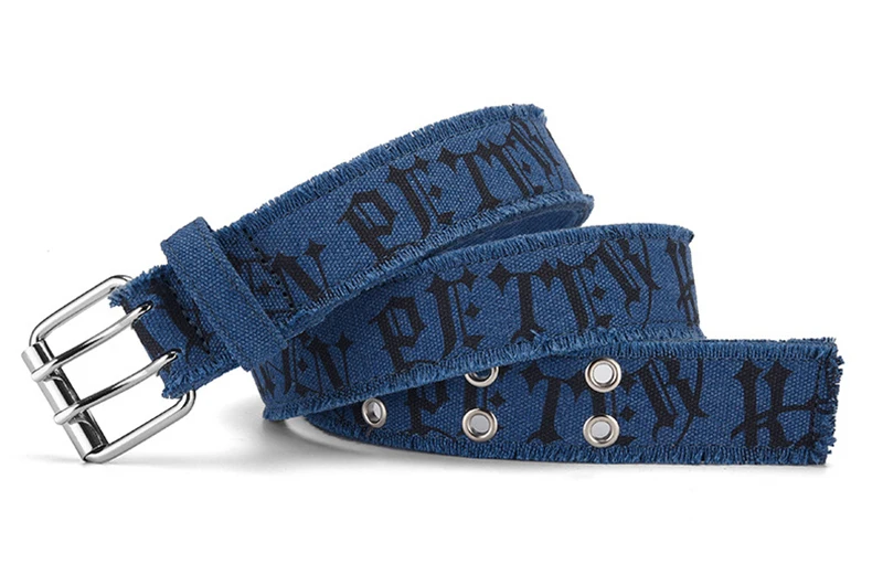 Fashion Retro Unisex Belts Double Pin Buckle Design Canvas Belts Men Belt Trend Casual Simple Men & Women Jeasn Belts