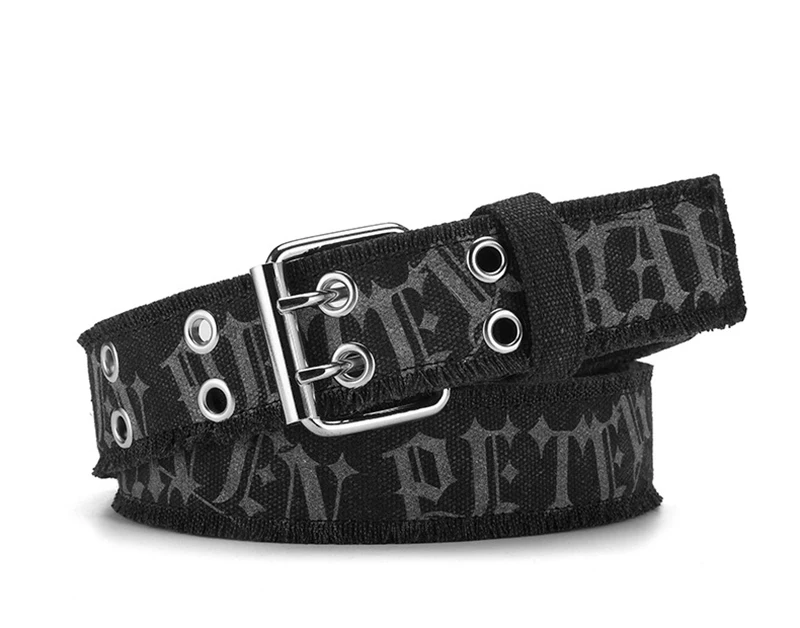 Fashion Retro Unisex Belts Double Pin Buckle Design Canvas Belts Men Belt Trend Casual Simple Men & Women Jeasn Belts