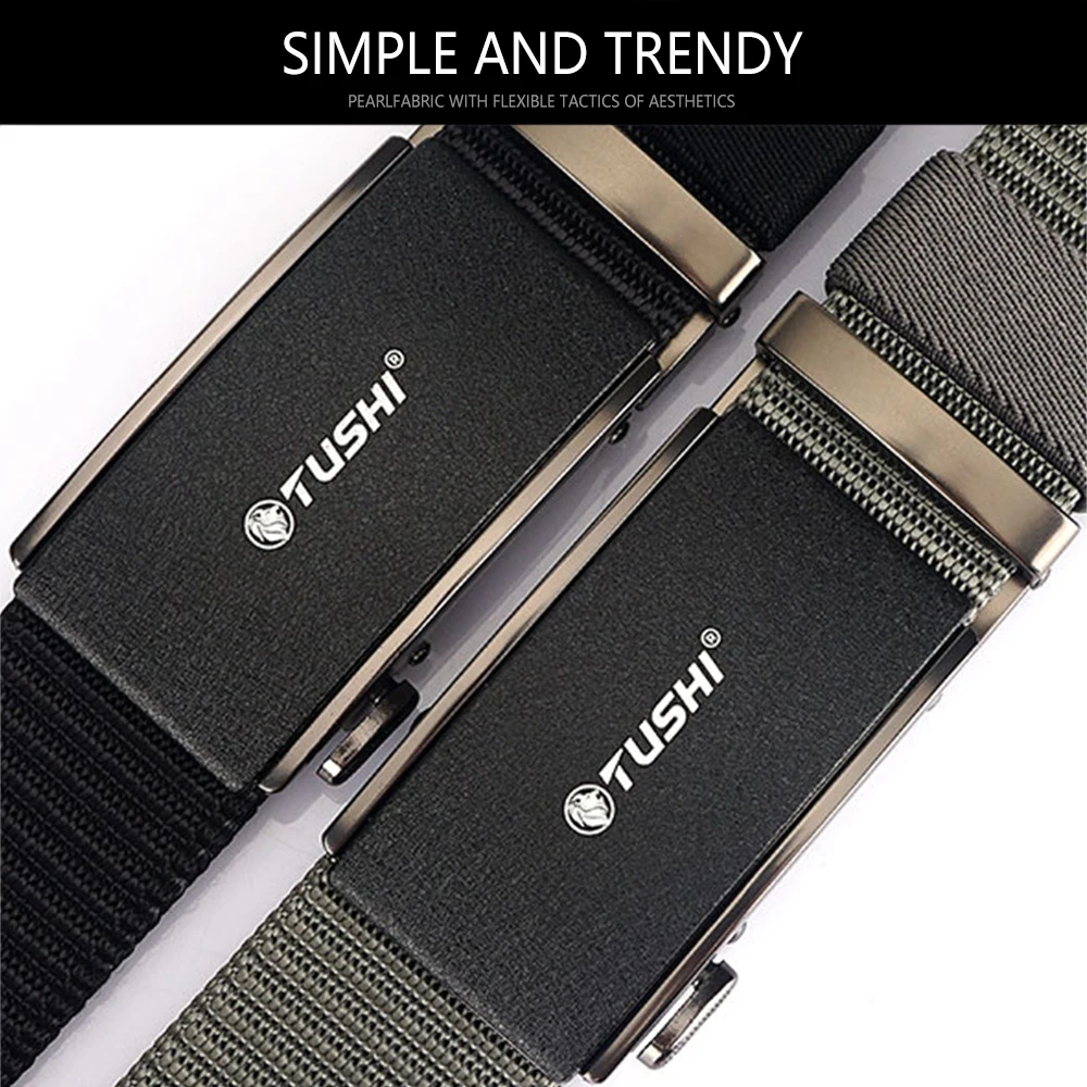 TUSHI Men's Belt Army Outdoor Hunting Tactical Multi Function Combat Survival High Quality Marine Corps Canvas For Nylon Belt