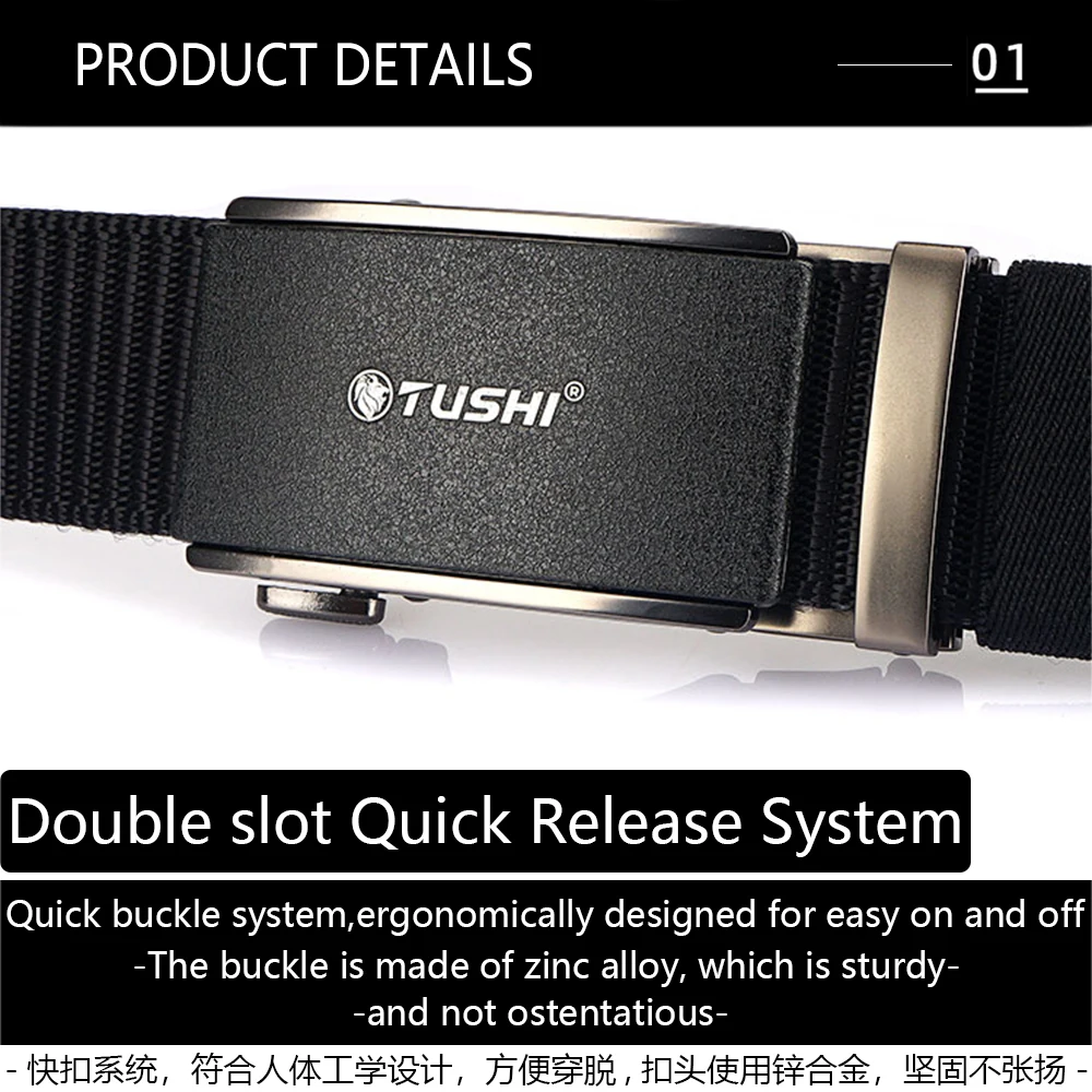 TUSHI Men's Belt Army Outdoor Hunting Tactical Multi Function Combat Survival High Quality Marine Corps Canvas For Nylon Belt