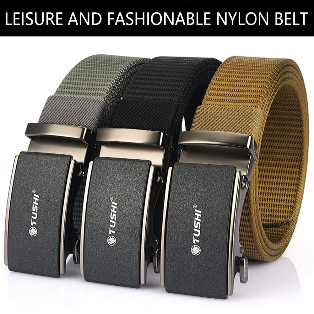 TUSHI Men's Belt Army Outdoor Hunting Tactical Multi Function Combat Survival High Quality Marine Corps Canvas For Nylon Belt