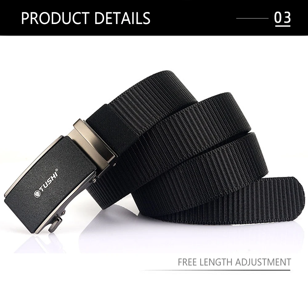 TUSHI Men's Belt Army Outdoor Hunting Tactical Multi Function Combat Survival High Quality Marine Corps Canvas For Nylon Belt