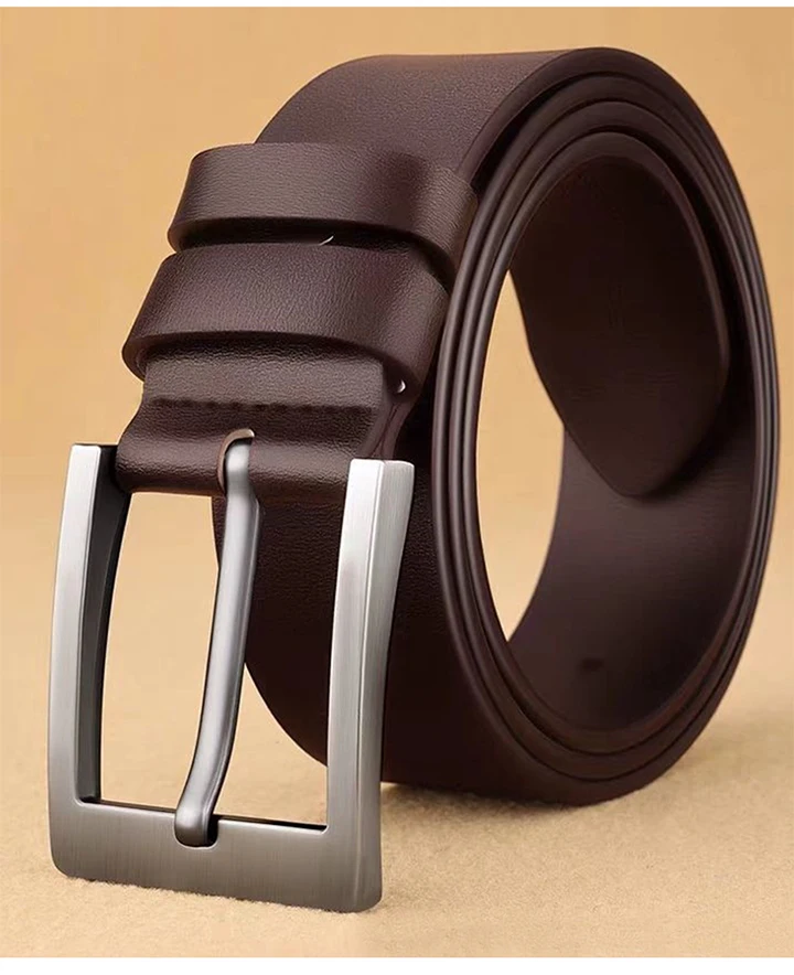 MaiKun Men's Genuine Leather Belt Classic Black Fashion Waistband Alloy Pin Buckle Belt For Casual And Formal Wear