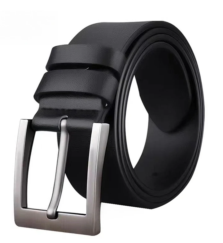 MaiKun Men's Genuine Leather Belt Classic Black Fashion Waistband Alloy Pin Buckle Belt For Casual And Formal Wear