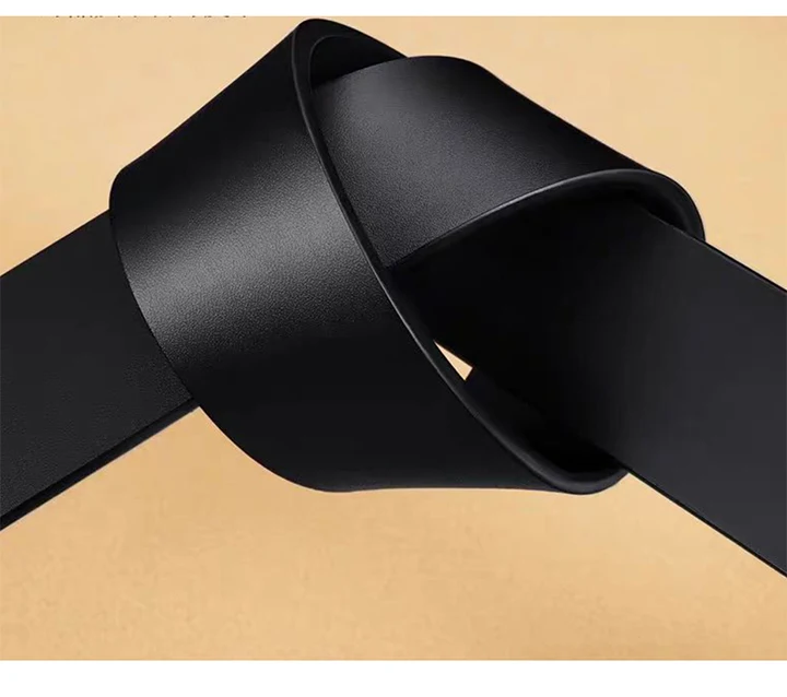 MaiKun Men's Genuine Leather Belt Classic Black Fashion Waistband Alloy Pin Buckle Belt For Casual And Formal Wear
