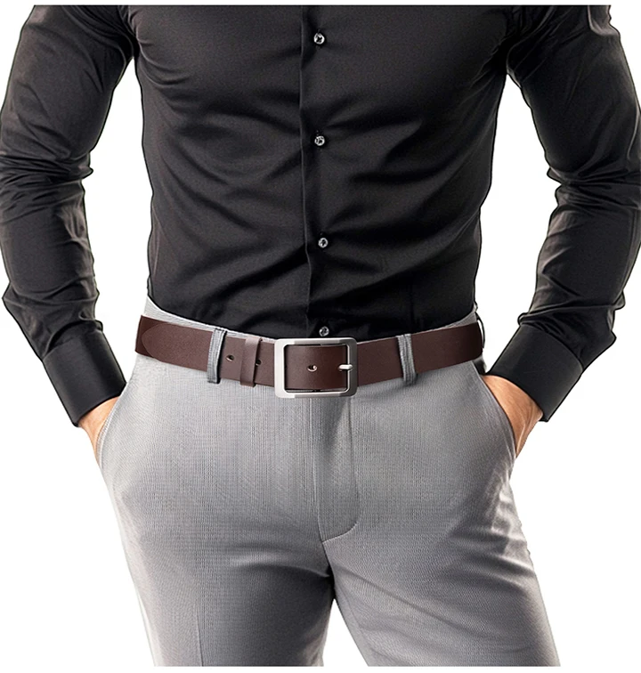 Maikun Belt Men's Vintage Pin Buckle Belt Business Casual Tide New Men's Versatile Outdoor Stylish Belt