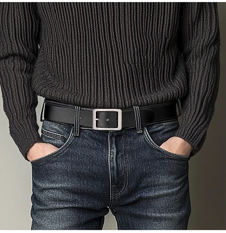 Maikun Belt Men's Vintage Pin Buckle Belt Business Casual Tide New Men's Versatile Outdoor Stylish Belt