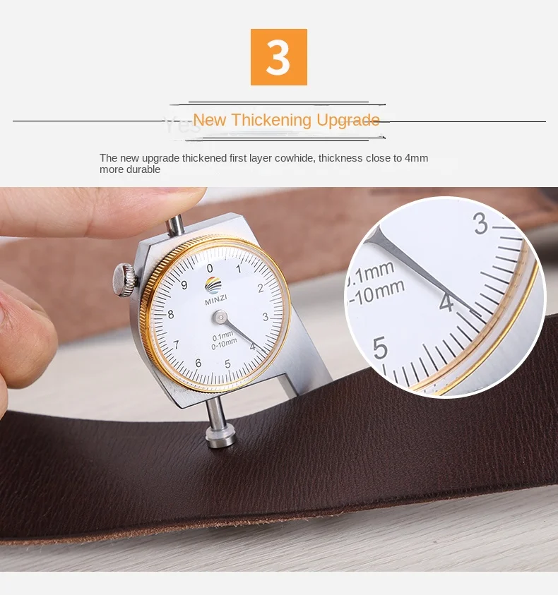 Belt men's genuine leather pin buckle men's leather belt business middle-aged first layer real cowhide youth handmade belt