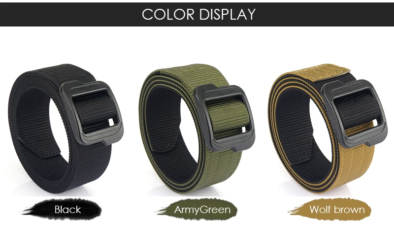 VATLTY Metal-Free Travel Belt for Men Plastic Buckle Tight Real Nylon Casual Belt Adjustable Work Belt Male No Metal Girdle
