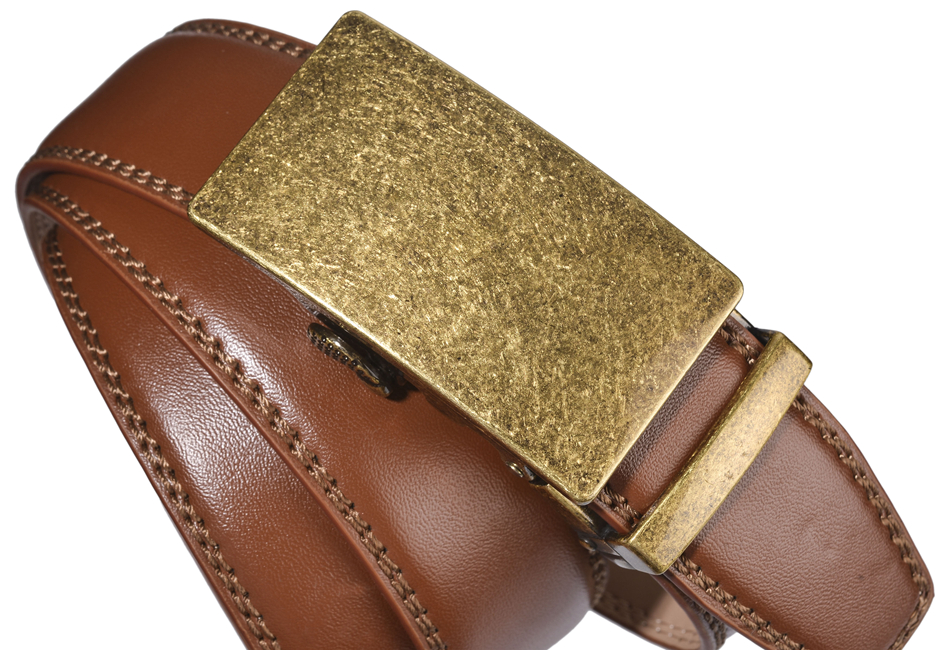 Plyesxale Brown Leather Belt Men 2026 Automatic Buckle Mens Belt For Jeans Vintage Style Mens Belts Luxury Ceinture Homme B9