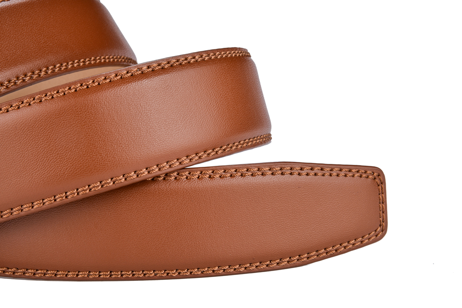 Plyesxale Brown Leather Belt Men 2026 Automatic Buckle Mens Belt For Jeans Vintage Style Mens Belts Luxury Ceinture Homme B9