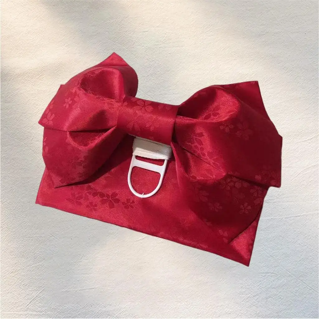 Japanese Kimono Obi Women Solid Yukata Belt Classic Geisha Kimonos Autumn Winter Waist Belt Sweet Dressing Bow Tie Setting Belt