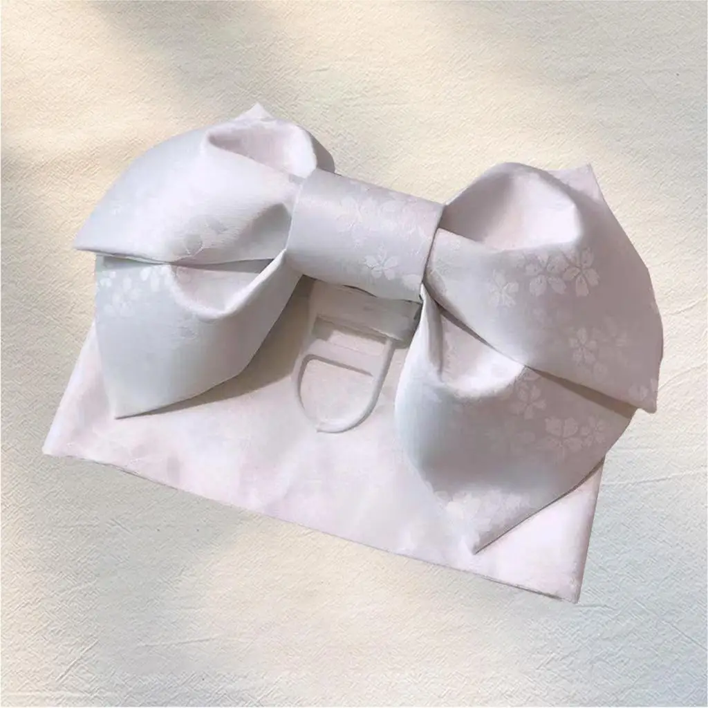 Japanese Kimono Obi Women Solid Yukata Belt Classic Geisha Kimonos Autumn Winter Waist Belt Sweet Dressing Bow Tie Setting Belt
