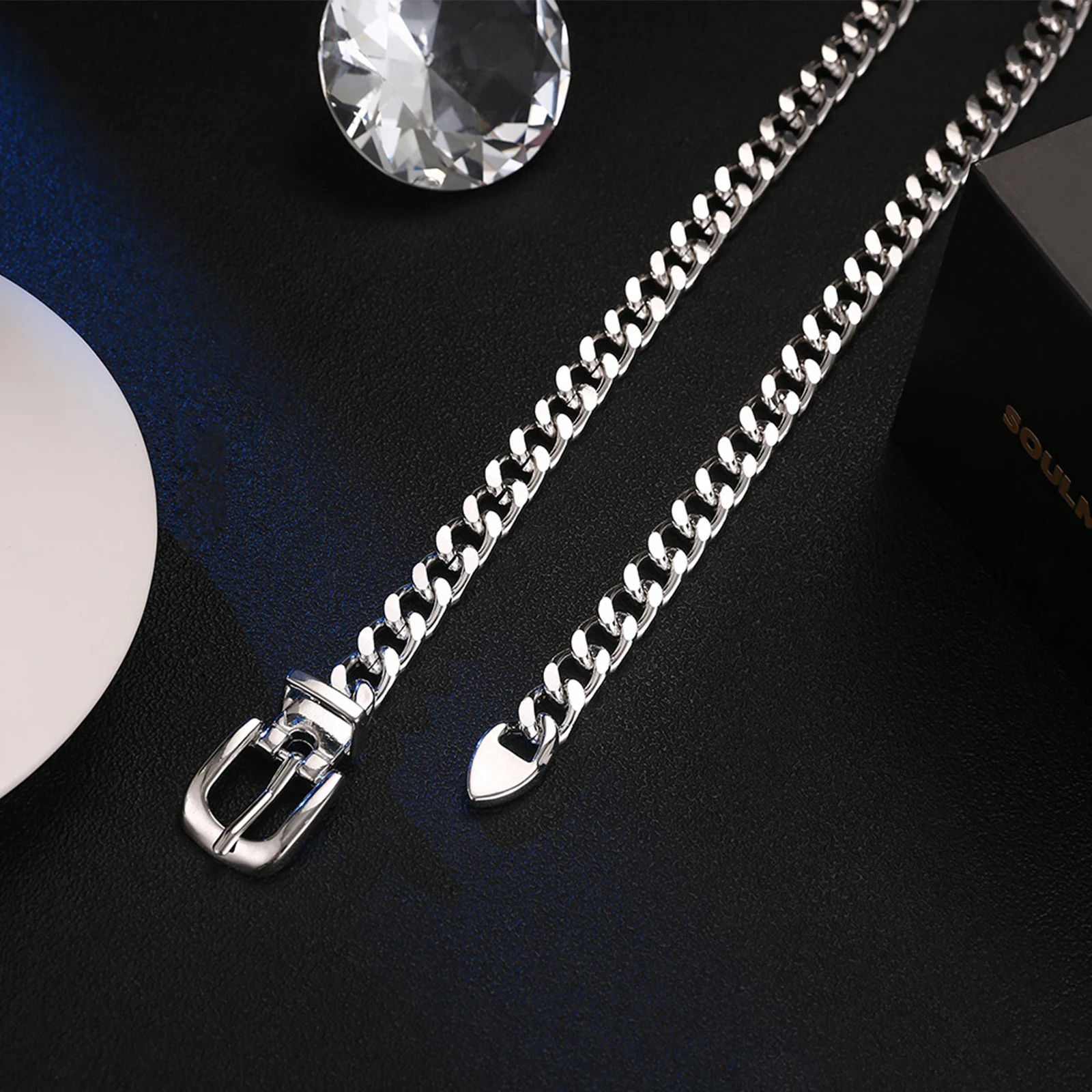 1 PC Women's Chain Belt Metal Waist Chain Dress Belts Metal Belt Adjustable