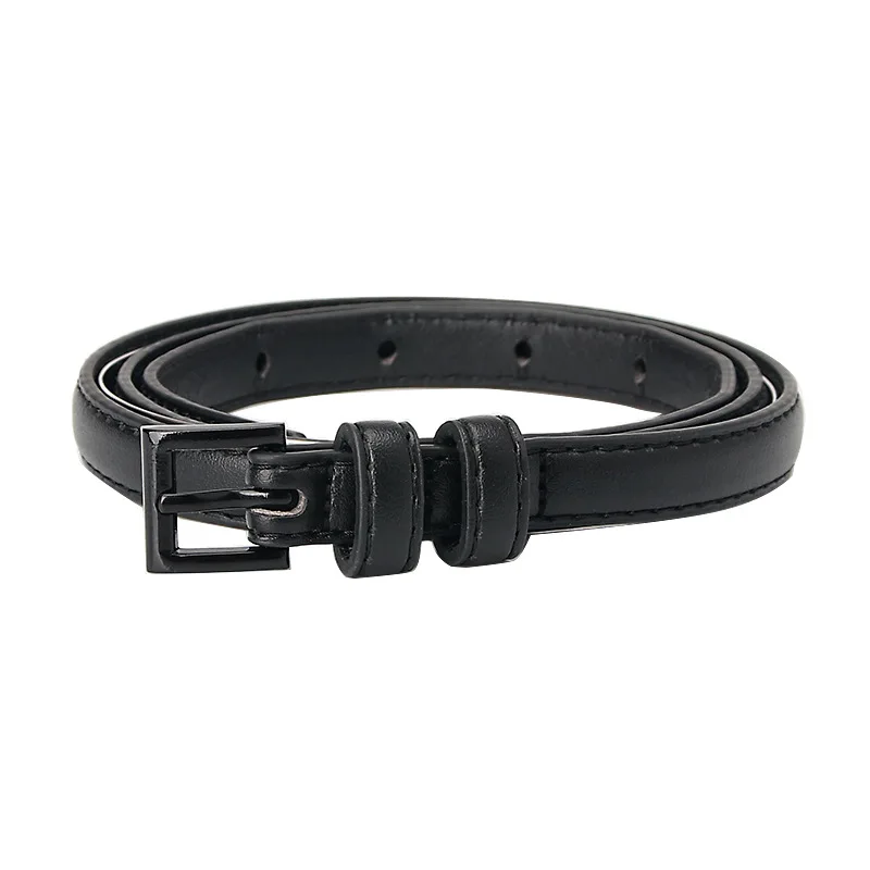 1piece 1.5x101cm Candy Color Thin Belt for Dress Sweater Jean Fashion Solid Color Faux Leather Female Belt