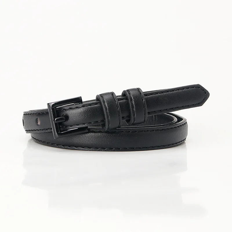 1piece 1.5x101cm Candy Color Thin Belt for Dress Sweater Jean Fashion Solid Color Faux Leather Female Belt