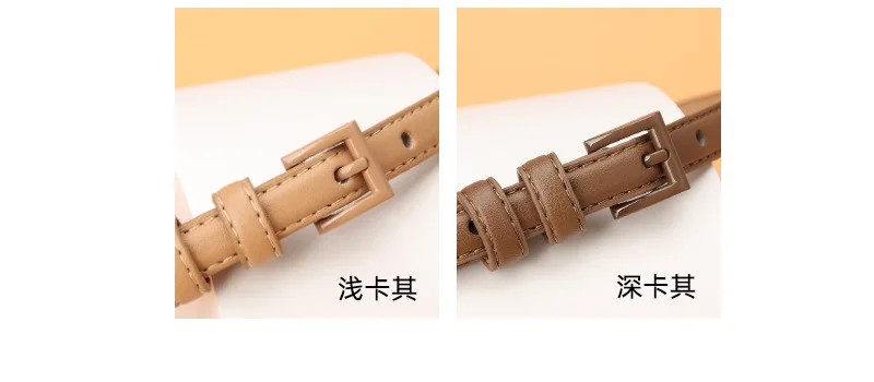 1.5x101cm Candy Color PU Leather Women Skinny Leather Belt Thin Waist Jeans Belt for Pants Fashion Metal in Pin Buckle Belt