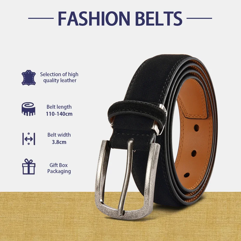 Men Belts High Quality PU Leather LONG Large Pin Buckle Metal Automatic Buckle Male Multi Style Belts Strap Male