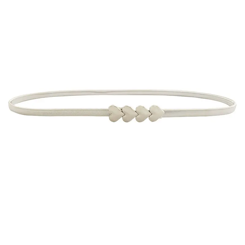 Elegant Metal Elastic Women Belts Gold Silver Rhinestone Thin Dress Waist Belts Ladies Female Waistbands Straps